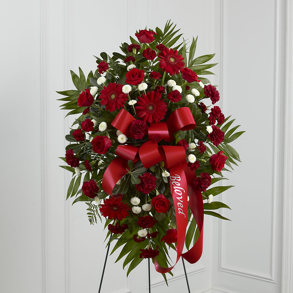 Treasured Memories Standing Spray – Flowersonsunday.com, Tontitown AR
