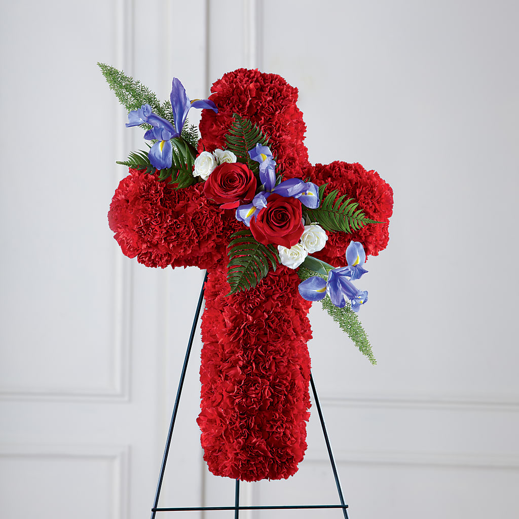 Faithful Hero Floral Cross – Flowersonsunday.com, Tontitown AR