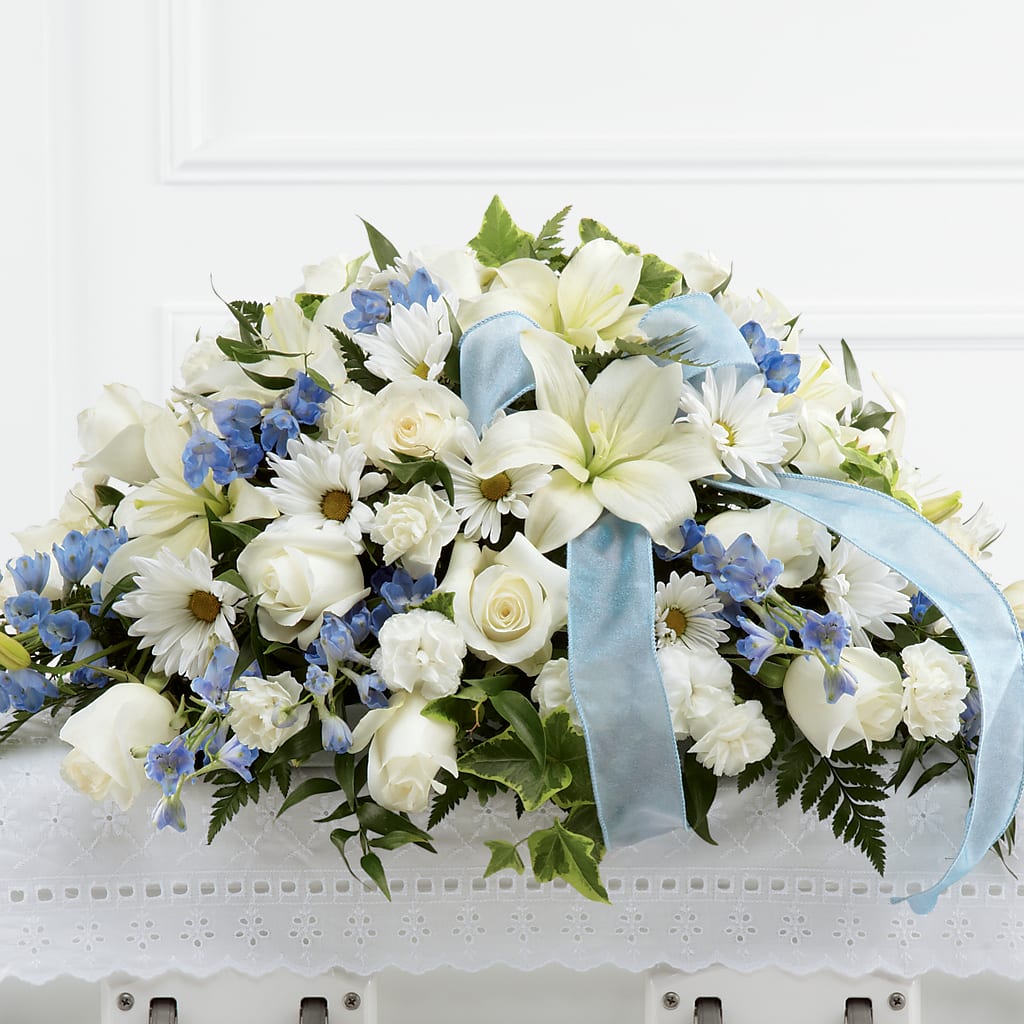 Tender Treasure Casket Spray – Flowersonsunday.com, Tontitown AR