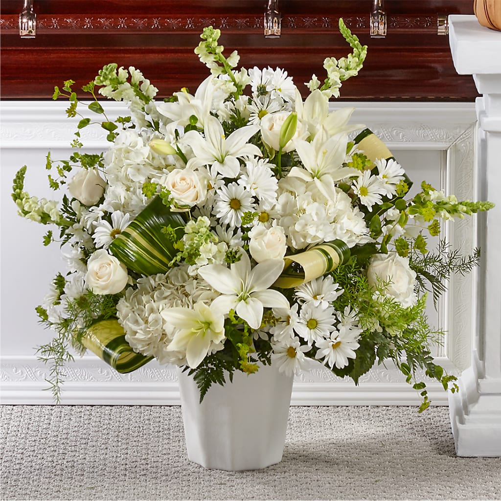 Thoughts of Tranquility Floor Basket – Flowersonsunday.com, Tontitown AR