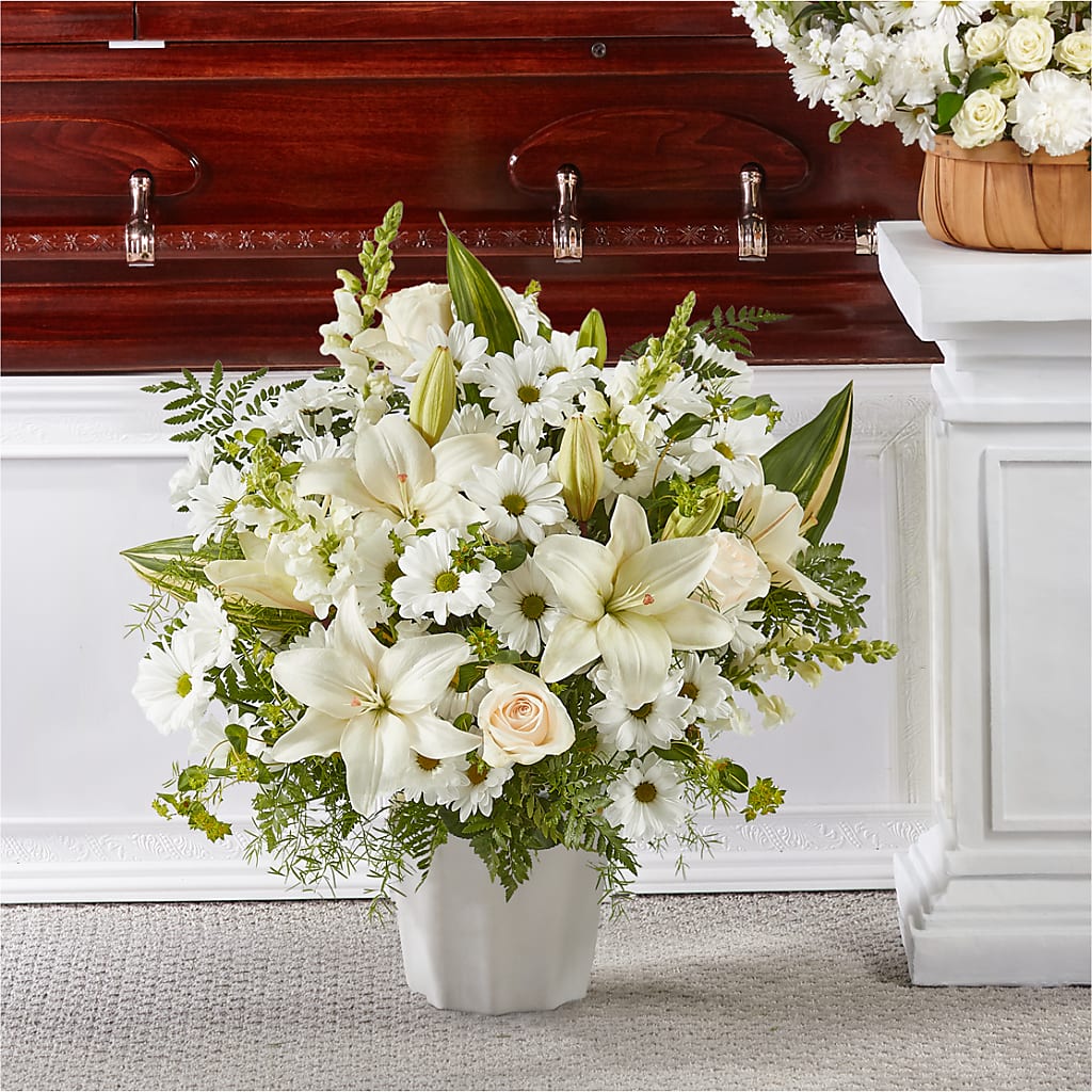 Thoughts of Tranquility Floor Basket – Flowersonsunday.com, Tontitown AR