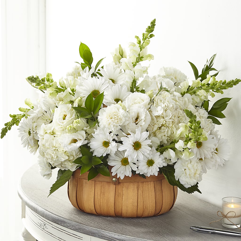 Pure Ivory Basket – Flowersonsunday.com, Tontitown AR