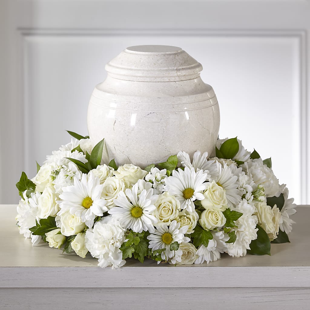 Ivory Gardens Cremation Adornment – Flowersonsunday.com, Tontitown AR