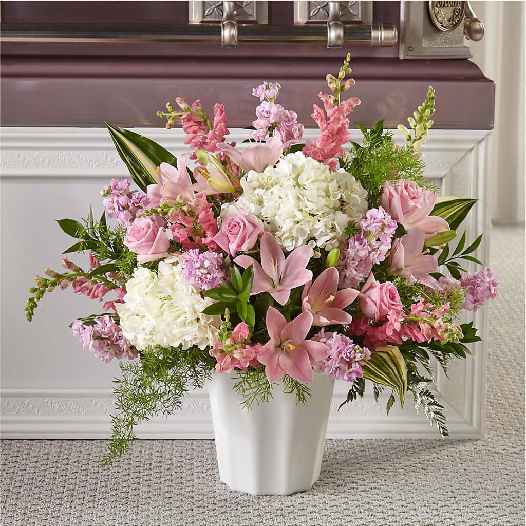 Simply Serene Floor Basket – Flowersonsunday.com, Tontitown AR