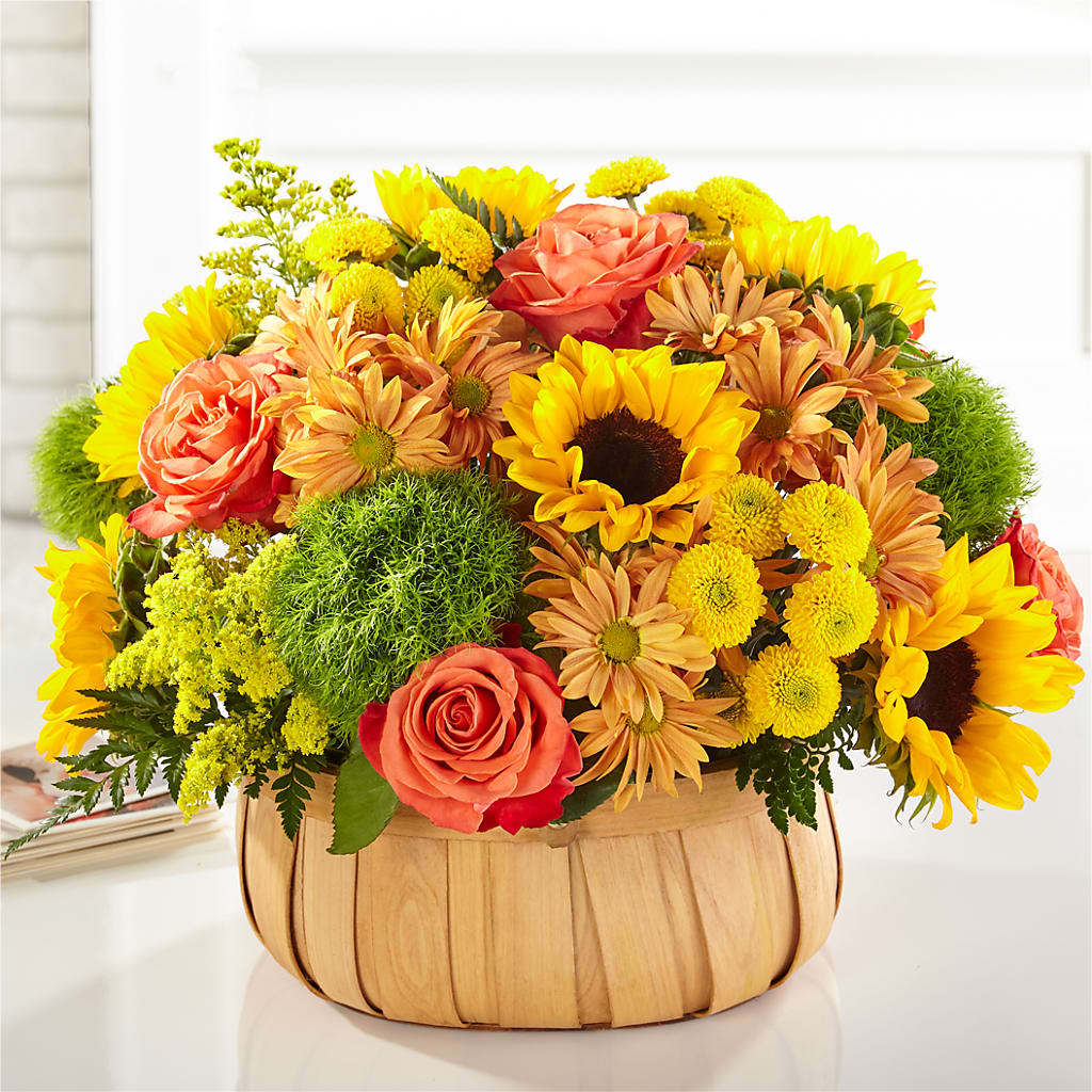 Harvest Sunflower Basket – Flowersonsunday.com, Tontitown AR