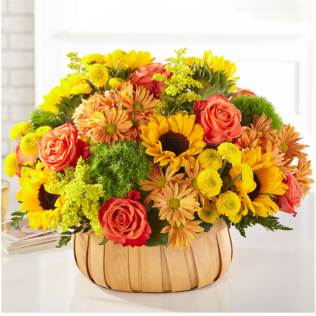 Harvest Sunflower Basket – Flowersonsunday.com, Tontitown AR
