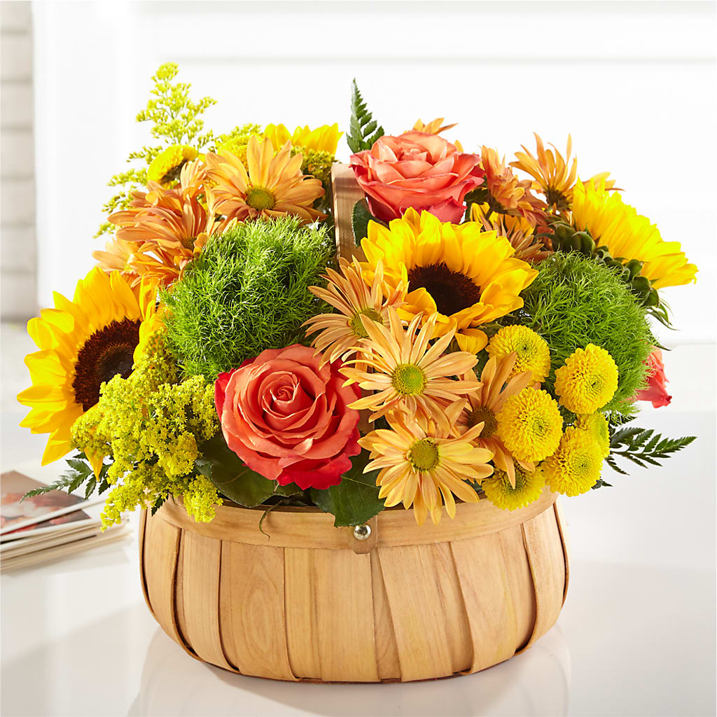 Harvest Sunflower Basket – Flowersonsunday.com, Tontitown AR