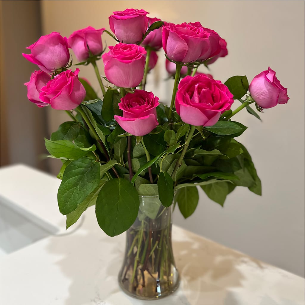Long Stem Pink Rose Bouquet –  Flowersonsunday.com, Tontitown AR