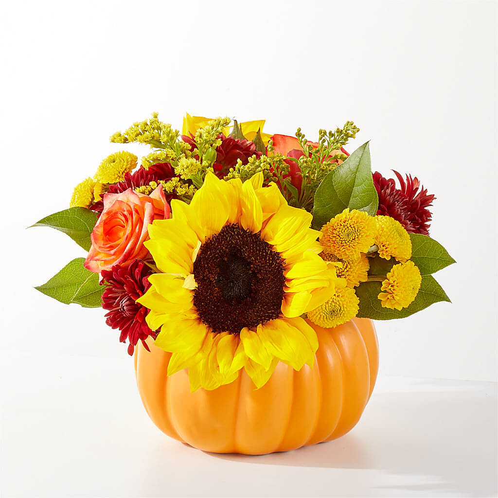 Golden Gourd Pumpkin Bouquet –  Flowersonsunday.com, Tontitown AR
