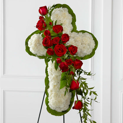 Floral Cross Easel –  Flowersonsunday.com, Tontitown AR