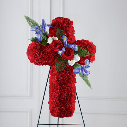 Faithful Hero Floral Cross –  Flowersonsunday.com, Tontitown AR