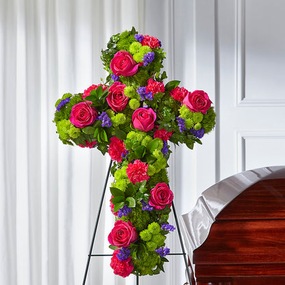 Tribute Rose Floral Cross –  Flowersonsunday.com, Tontitown AR