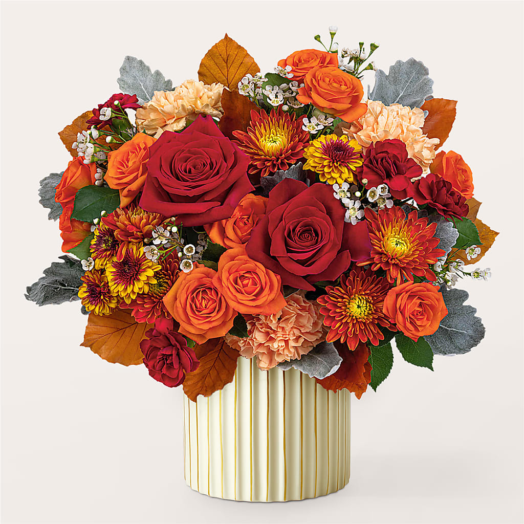 Merlot Bouquet with Ivory Vase –  Flowersonsunday.com, Tontitown AR
