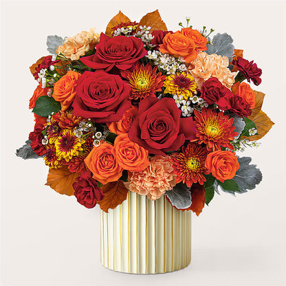 Merlot Bouquet with Ivory Vase –  Flowersonsunday.com, Tontitown AR