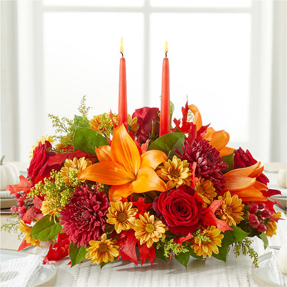 Autumn's Embrace Centerpiece –  Flowersonsunday.com, Tontitown AR